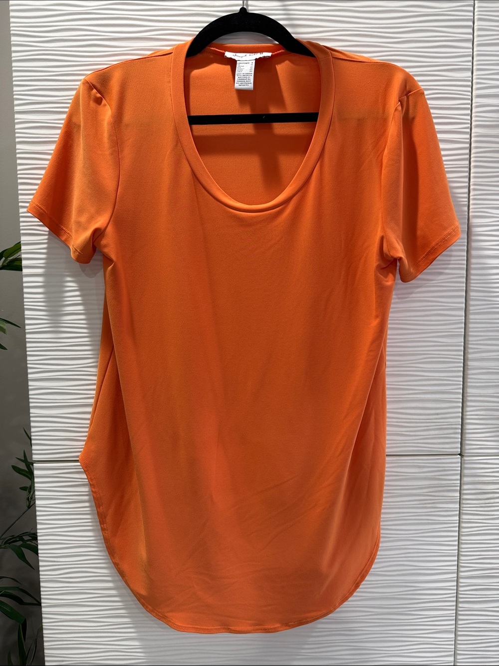 Joseph Ribkoff Orange Scoop Neck Short Sleeve Women’s Top